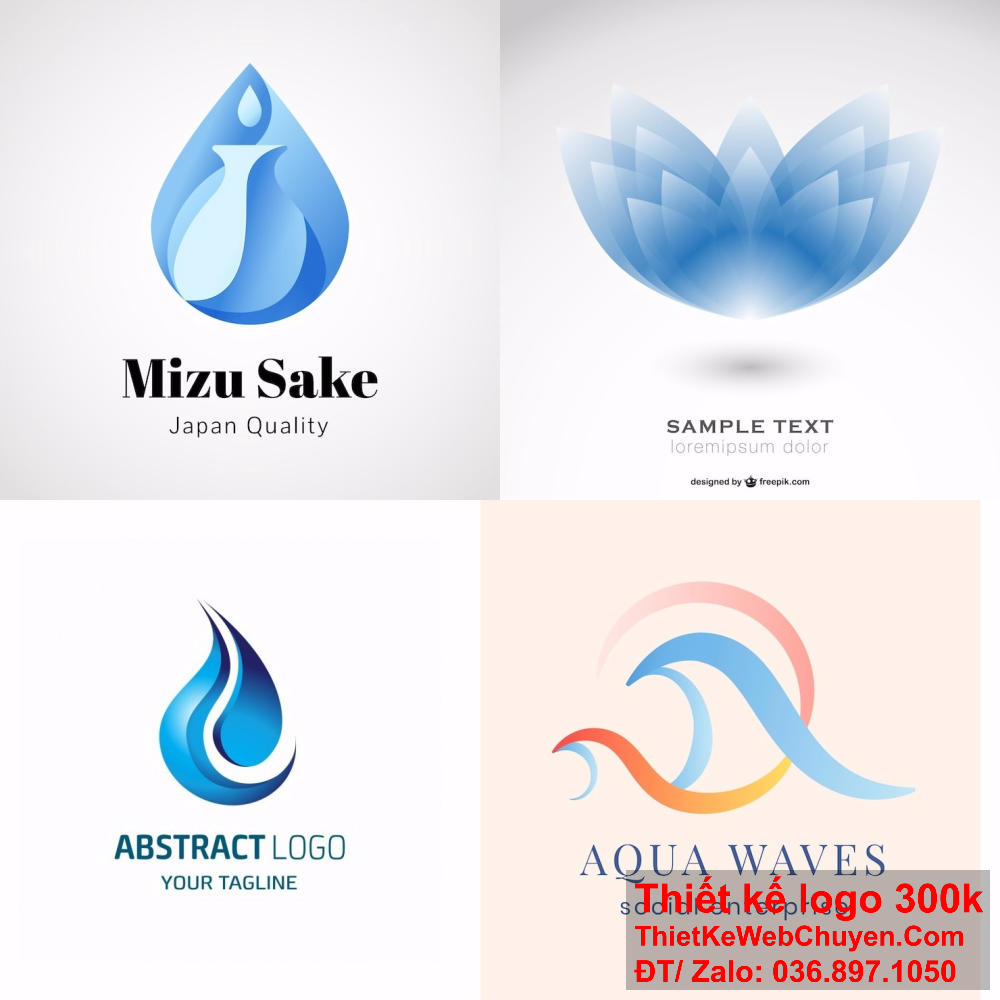 Người mệnh Thủy nên chọn các biểu tượng nước trong thiết kế logo. Thiết kế logo người mệnh Thủy mang lại cảm giác yên tĩnh và dễ chịu.