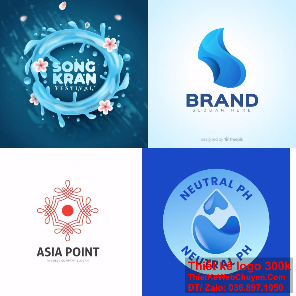 Thiết kế logo người mệnh Thủy nên tránh sử dụng các màu nóng. Sử dụng hình ảnh sóng nước trong thiết kế logo người mệnh Thủy là lựa chọn thông minh.