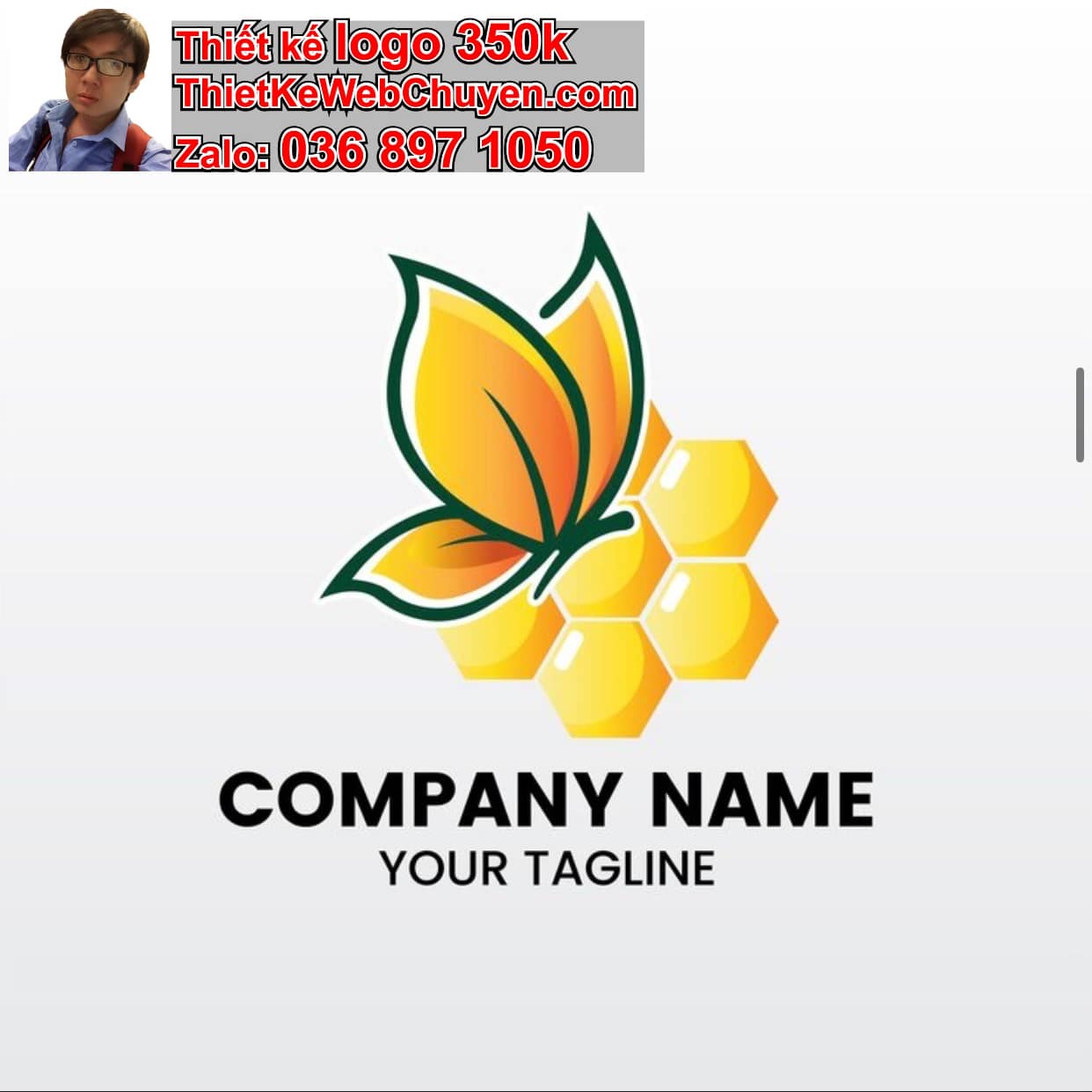 Thiết kế logo online bán tinh bột nghệ