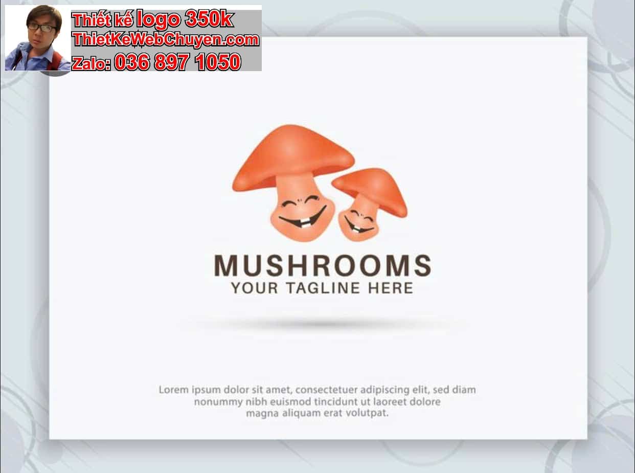 Thiết kế logo online bán nấm lim xanh