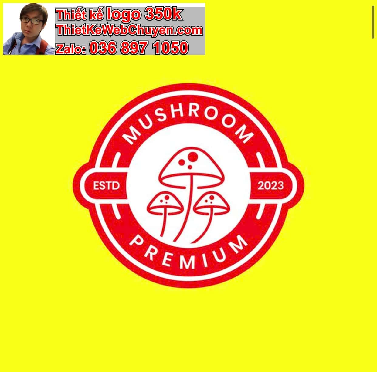 Thiết kế logo online bán nấm lim xanh