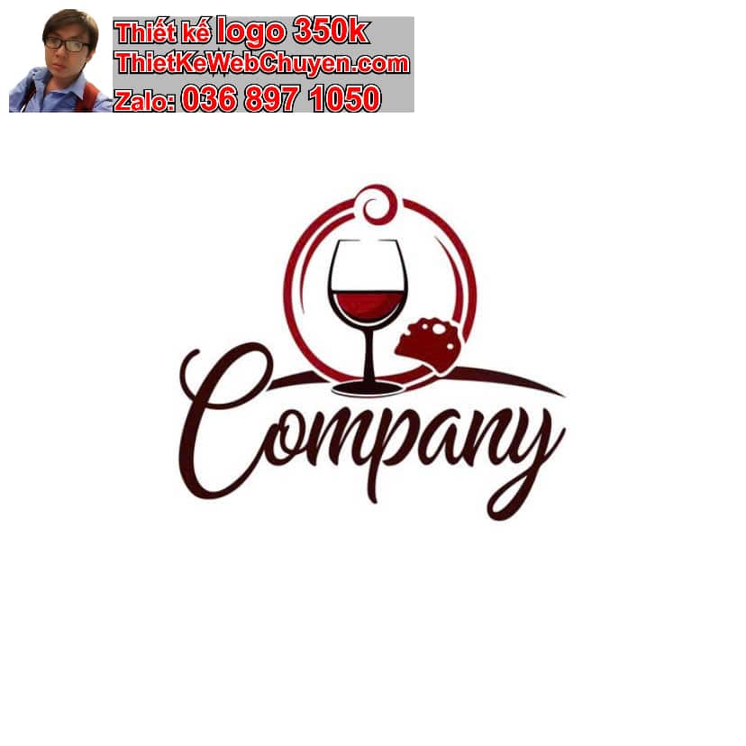 Thiết kế logo online bán rượu vang 