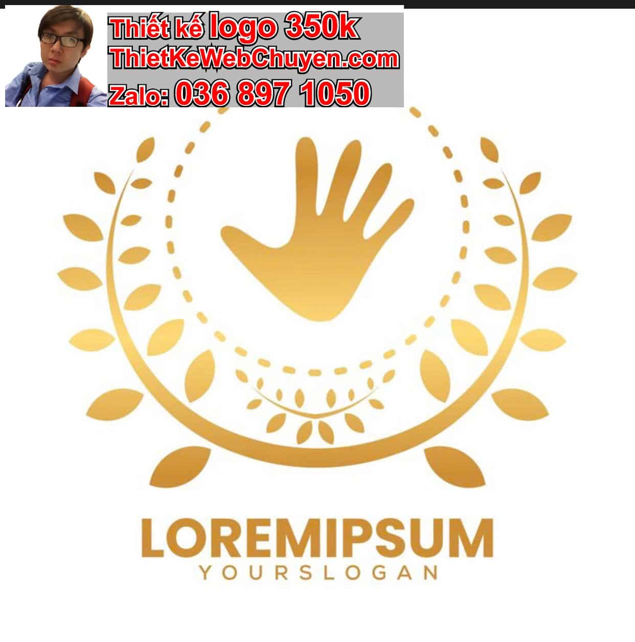 Thiết kế logo online bàn tay 