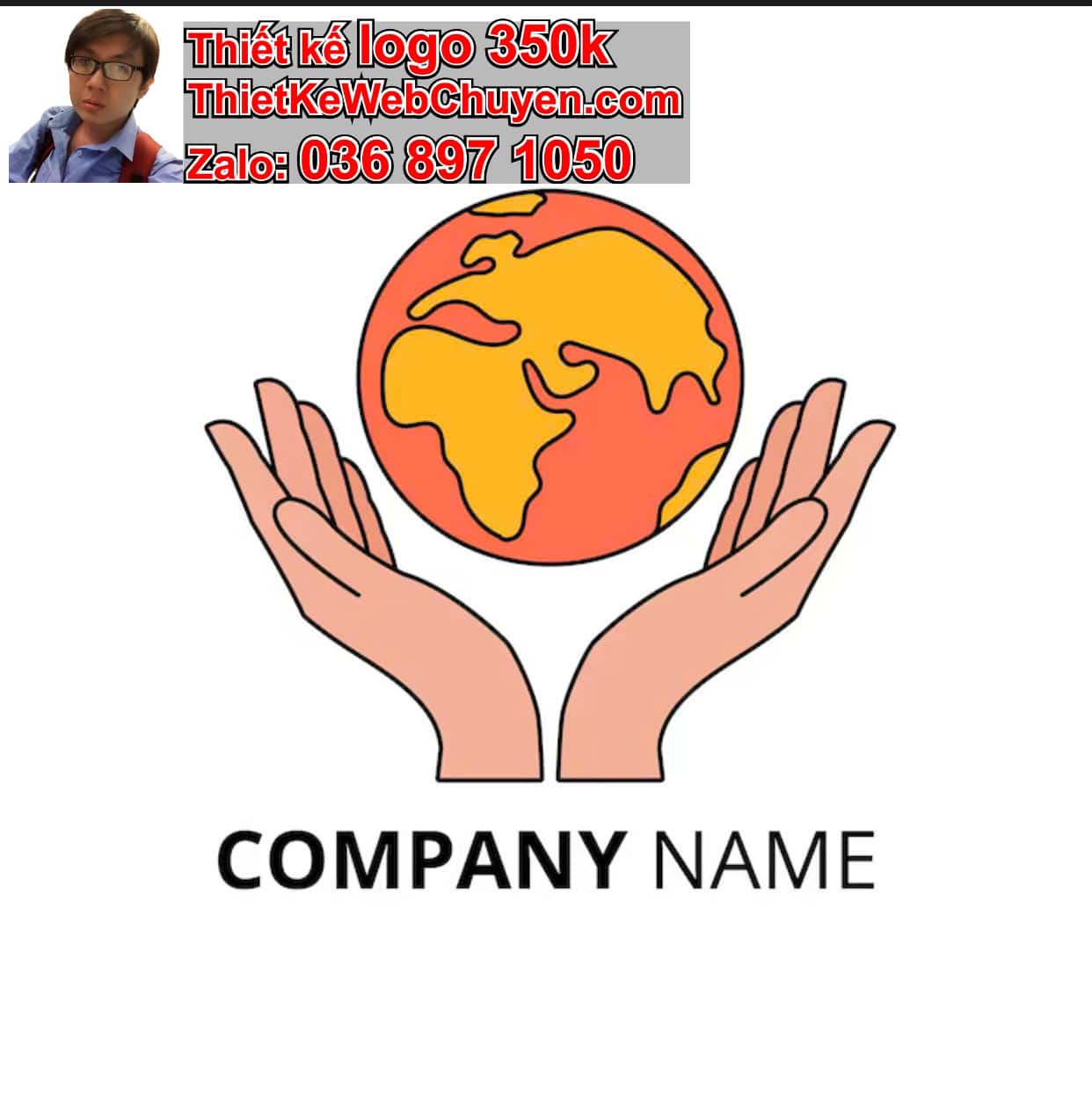 Thiết kế logo online bàn tay 