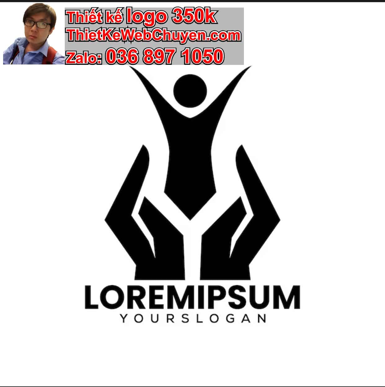 Thiết kế logo online bàn tay 