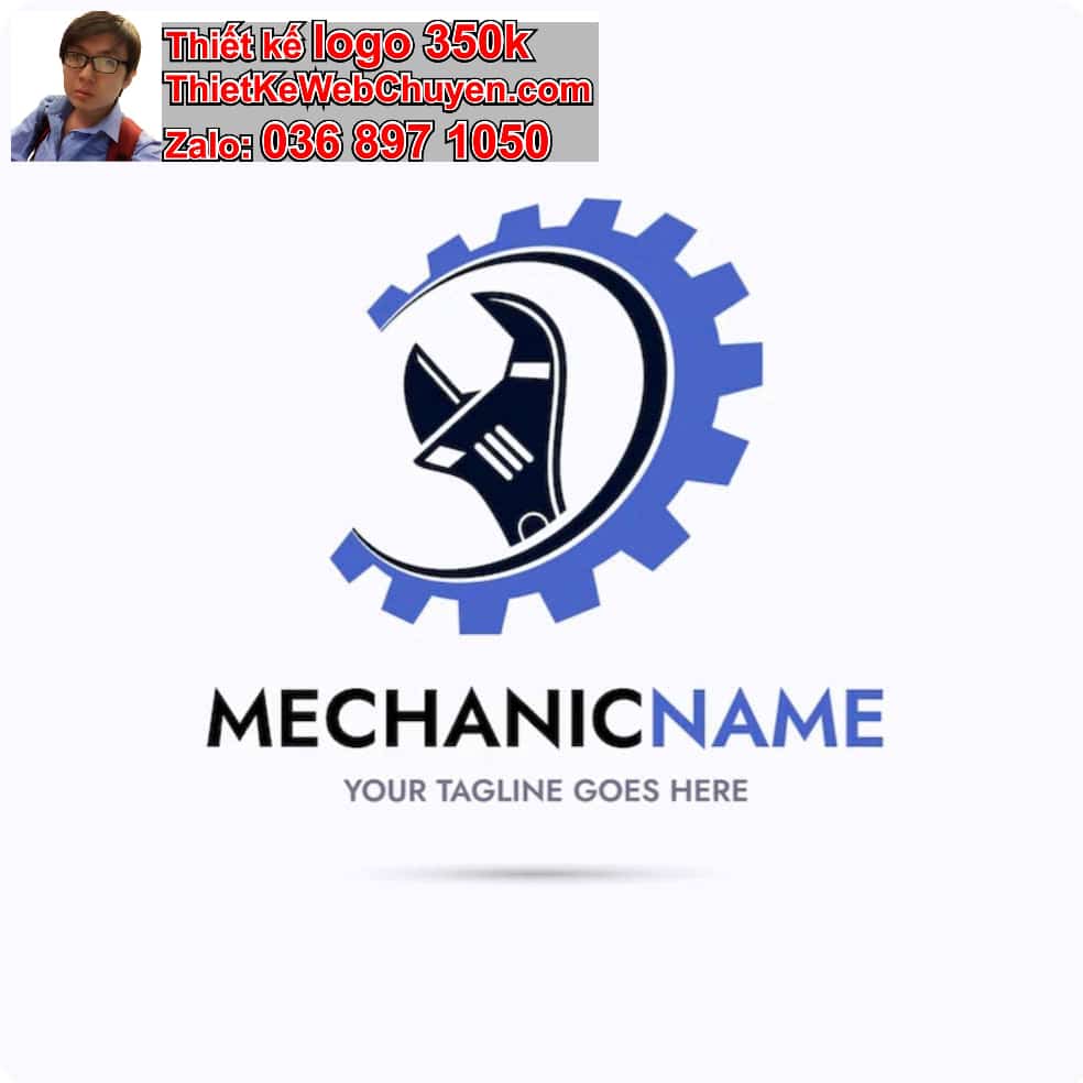 Thiết kế logo online bán thiết bị cơ khí máy móc