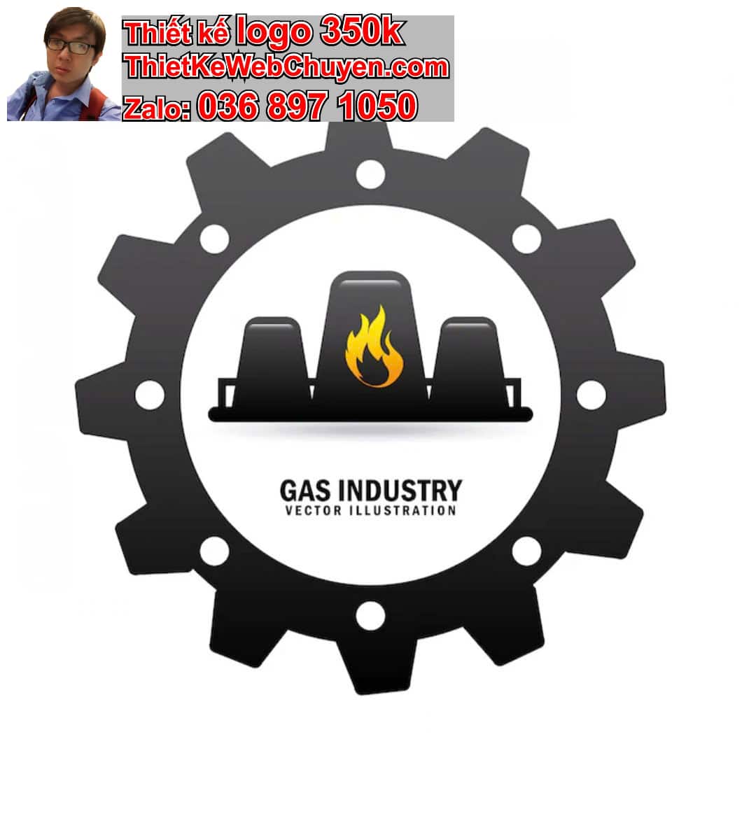 Thiết kế logo online bán thiết bị cơ khí máy móc