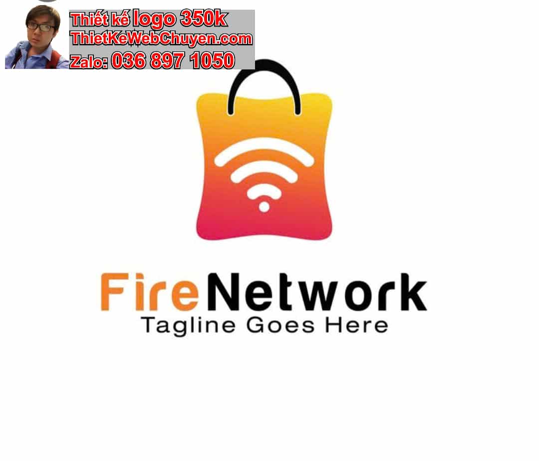 Thiết kế logo online bán thiết bị mạng
