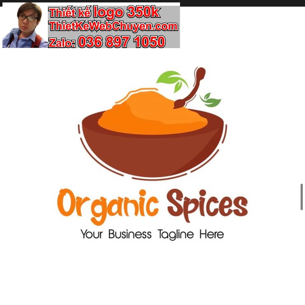 Thiết kế logo online bán tinh bột nghệ