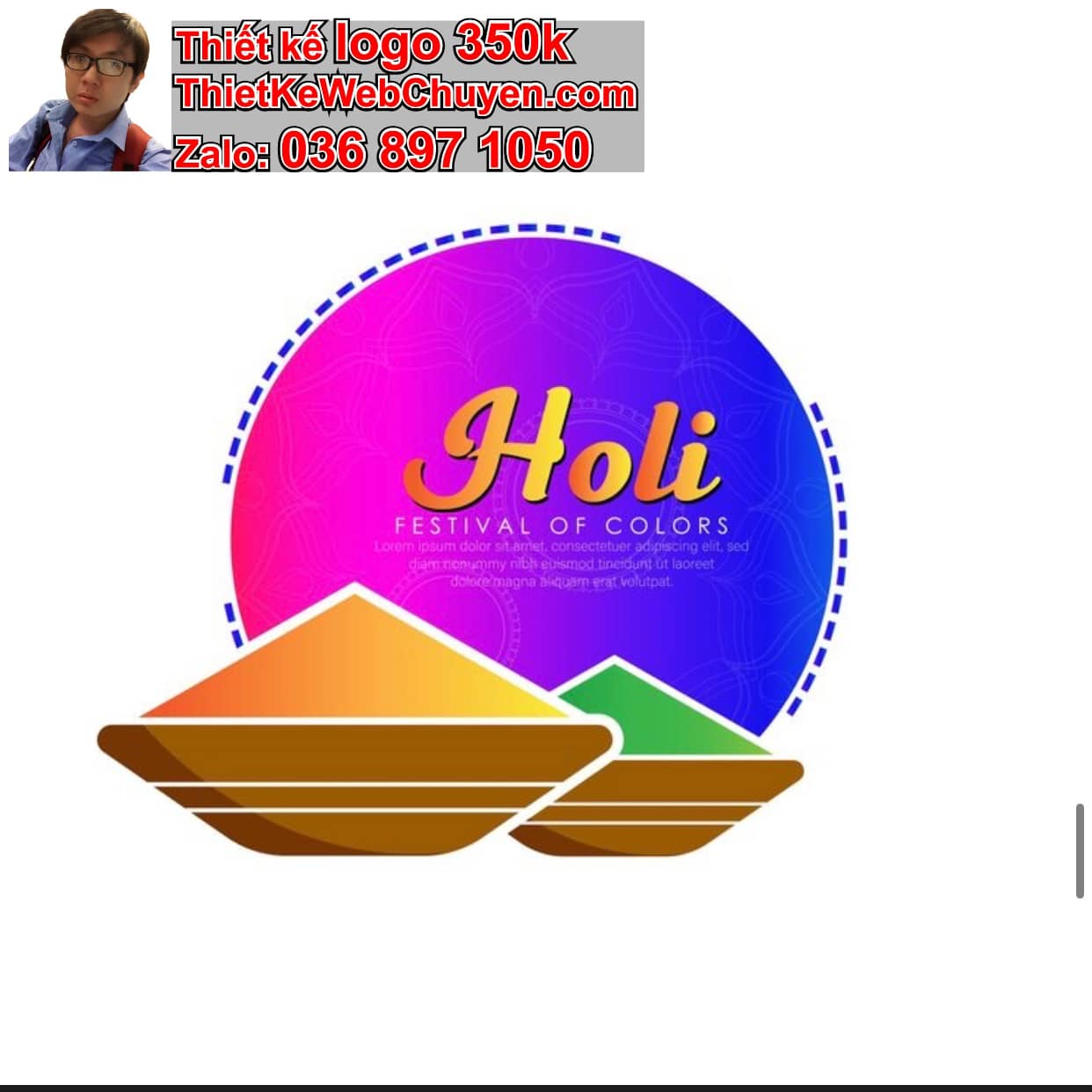 Thiết kế logo online bán tinh bột nghệ