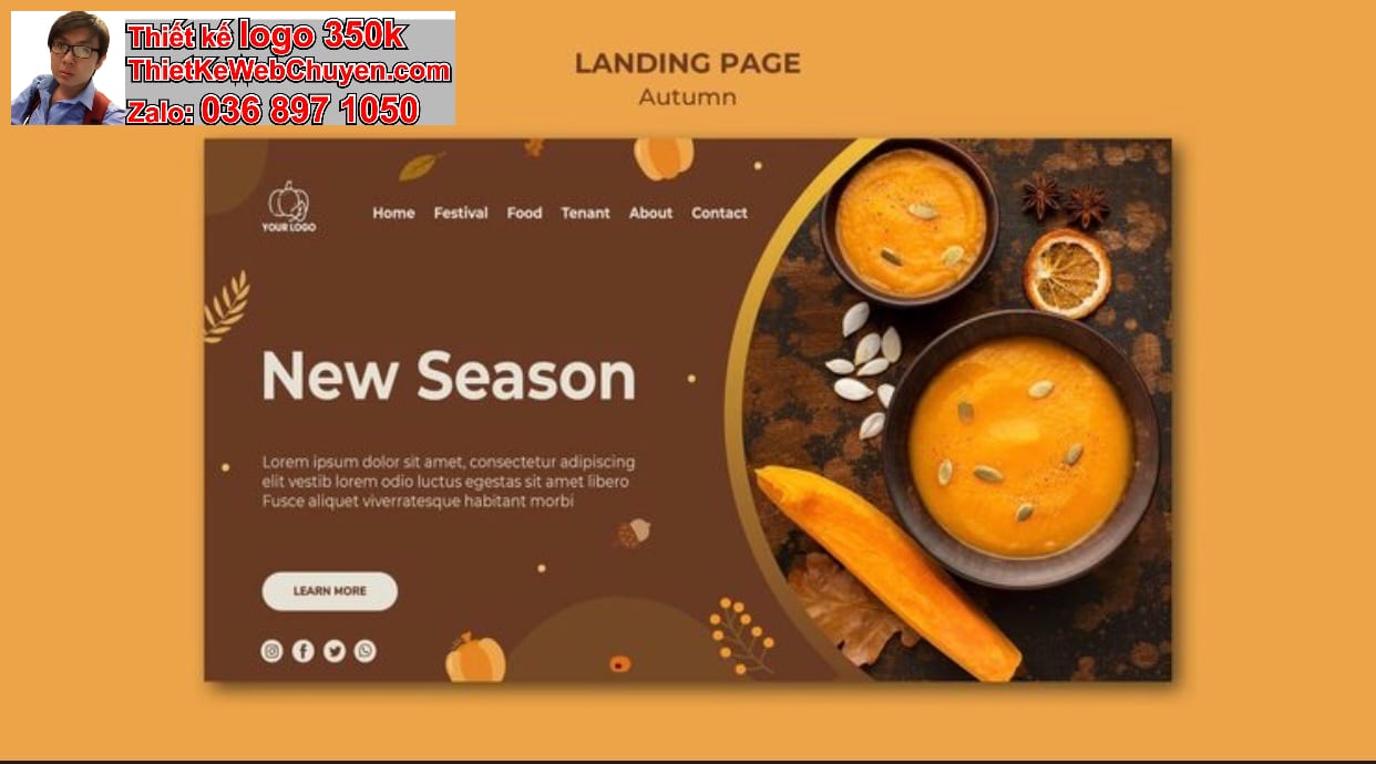 Thiết kế logo online bán tinh bột nghệ