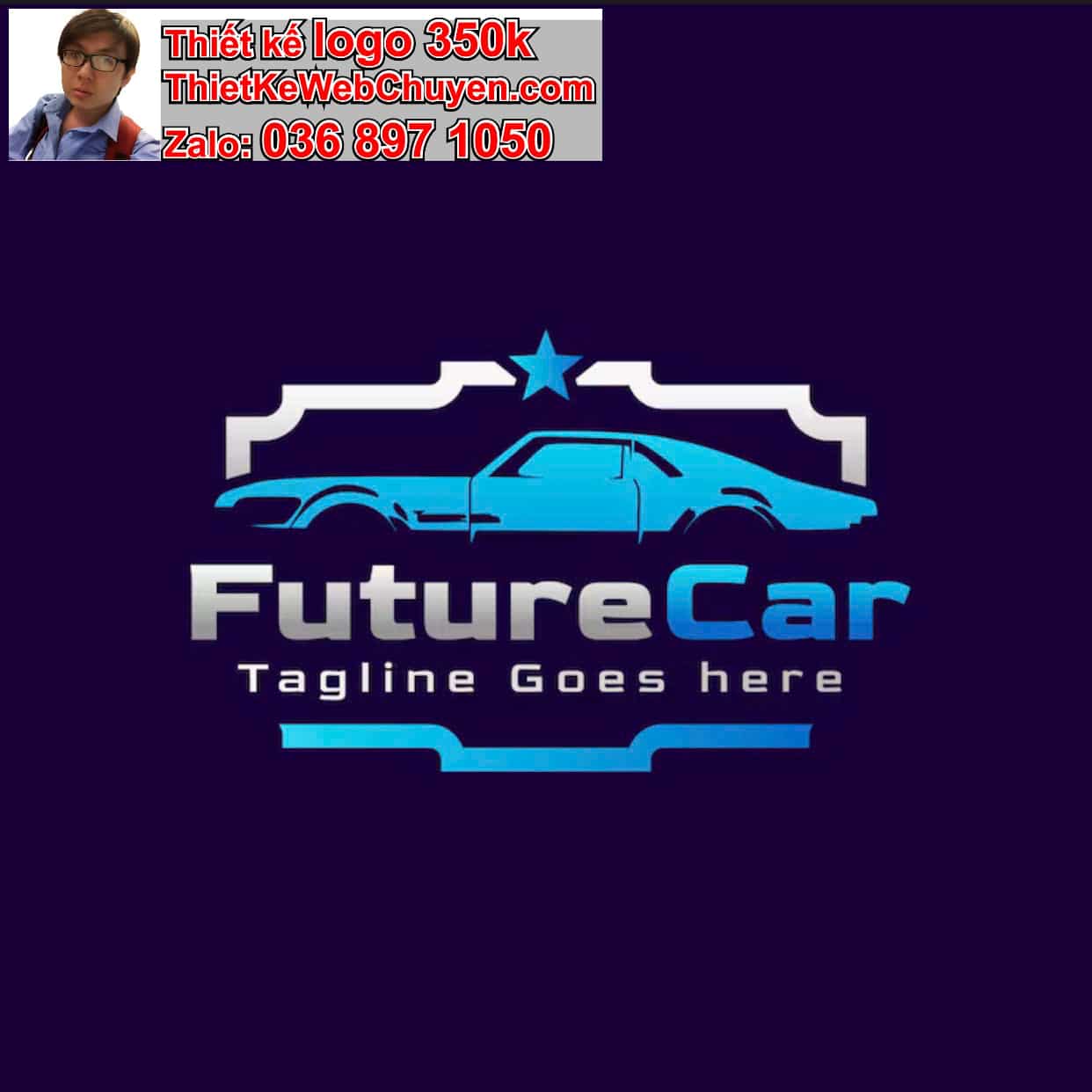 Thiết kế logo online bán xe oto Toyota