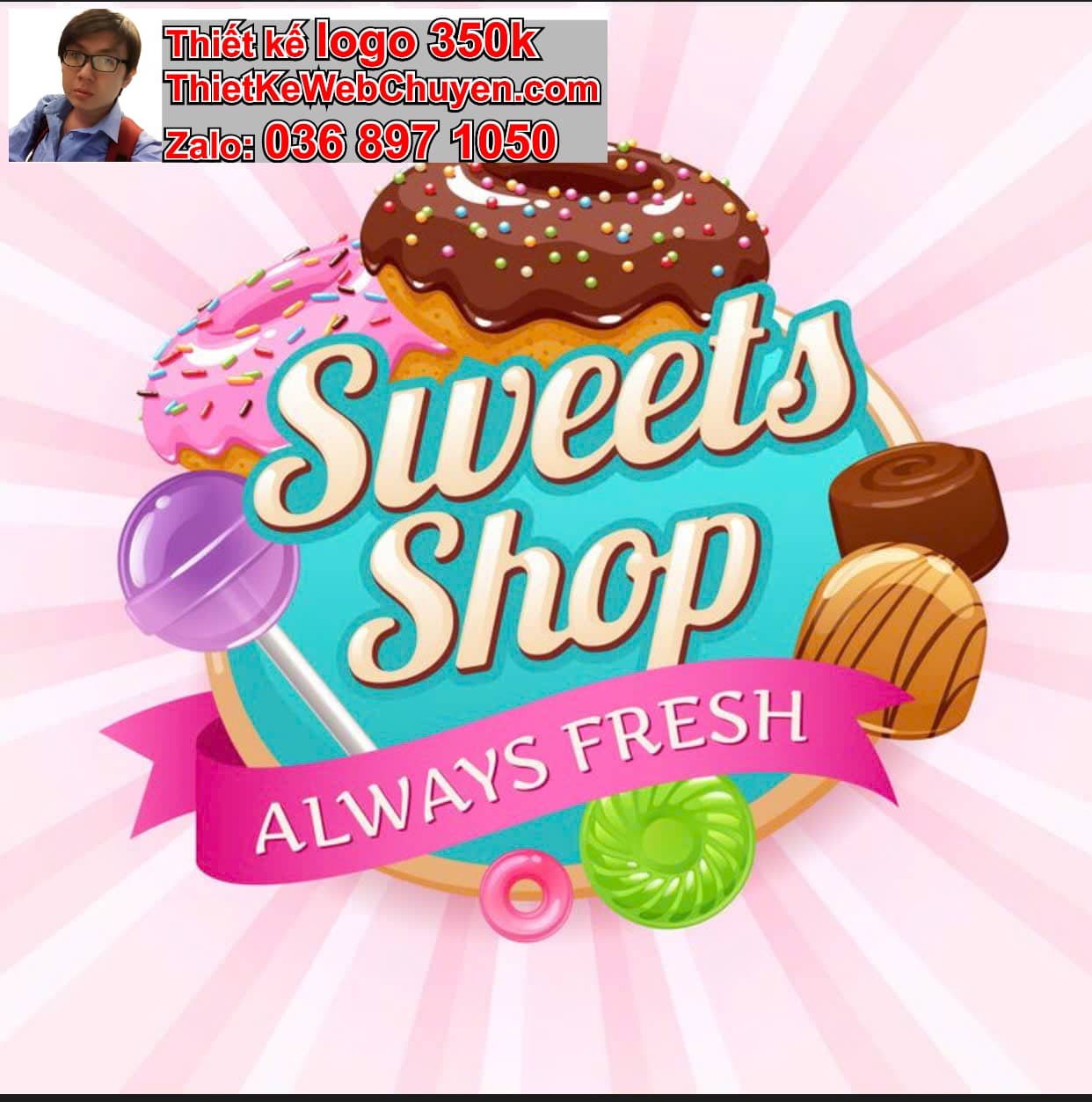Thiết kế logo online bánh kẹo