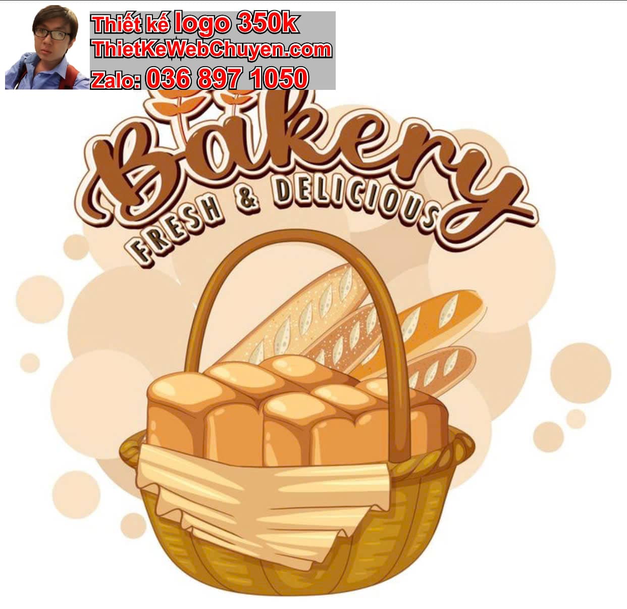 Thiết kế logo online bánh mì 