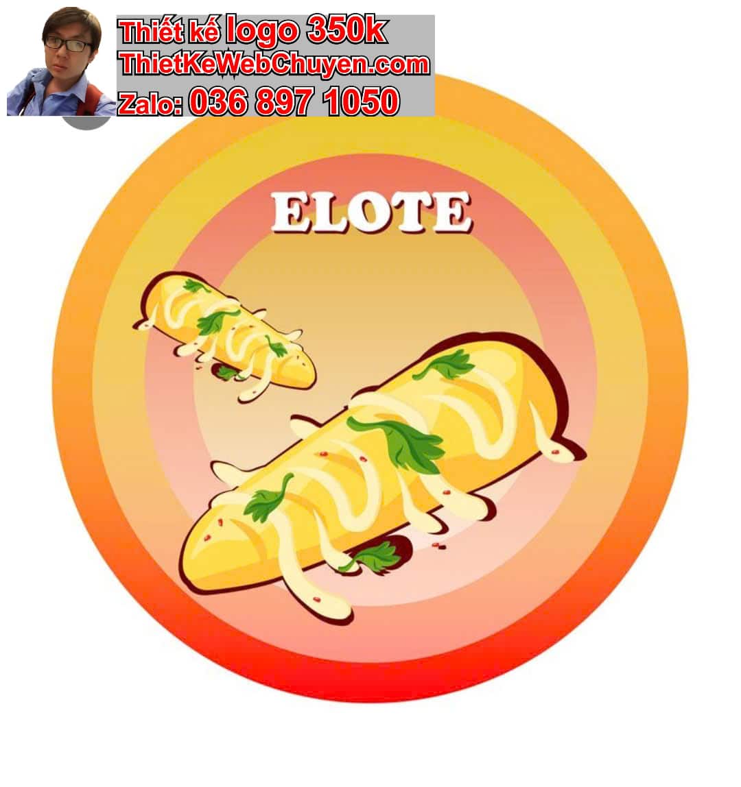 Thiết kế logo online bánh tráng trộn