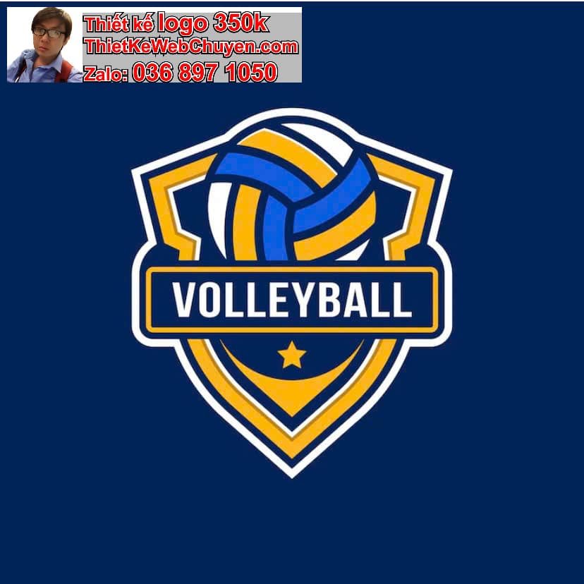 Thiết kế logo online bóng chuyền 