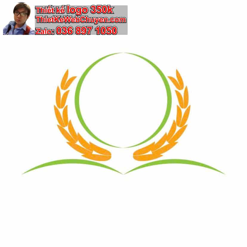 Thiết kế logo online bông lúa 