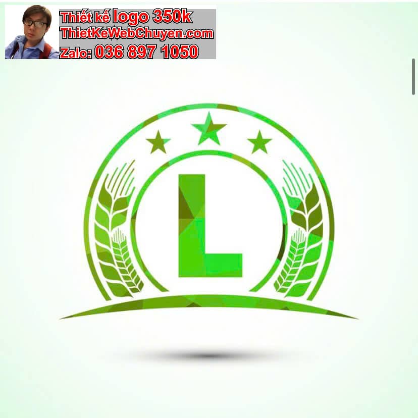 Thiết kế logo online bông lúa 