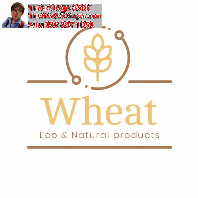Thiết kế logo online bông lúa 