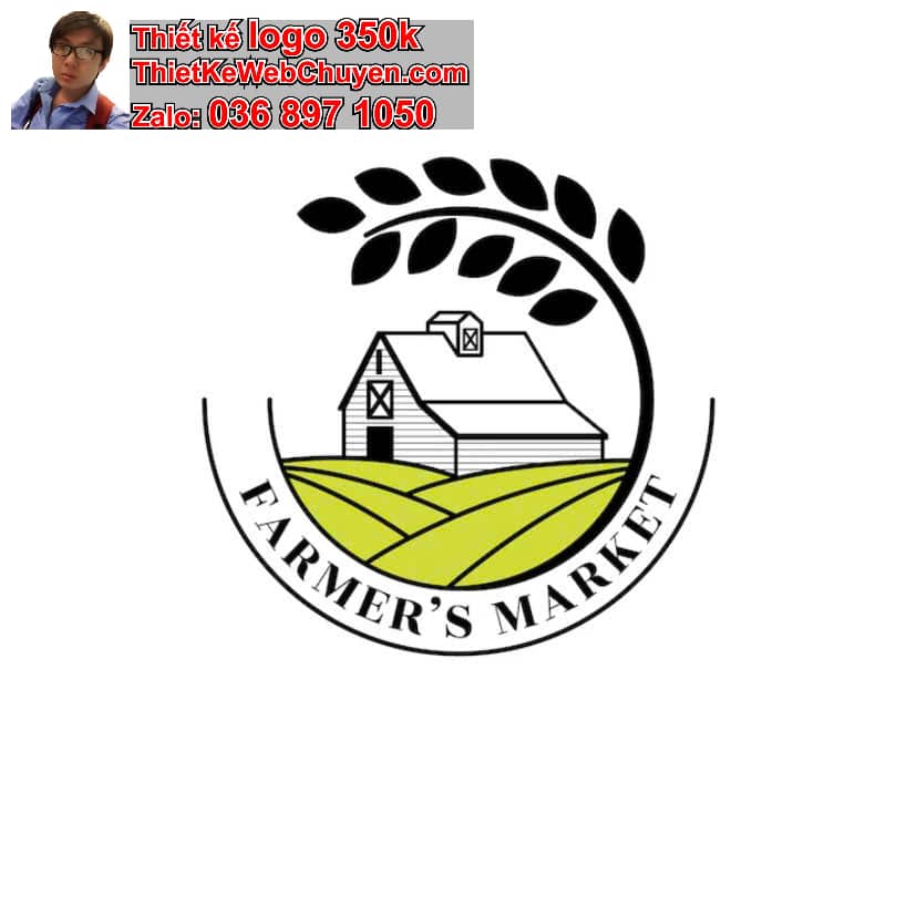 Thiết kế logo online bông lúa 