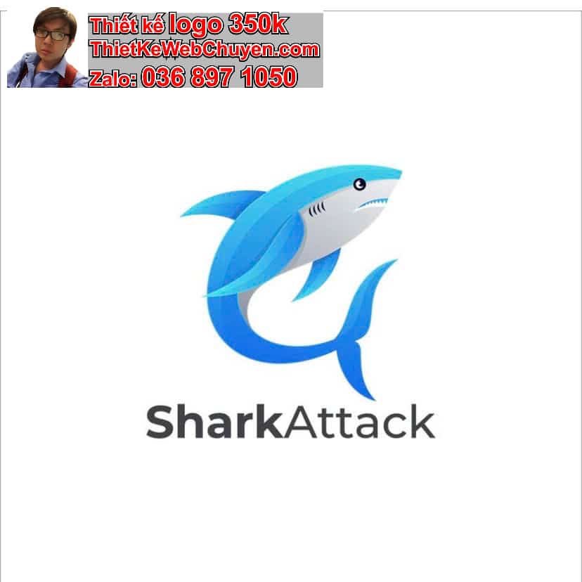 Thiết kế logo online cá mập