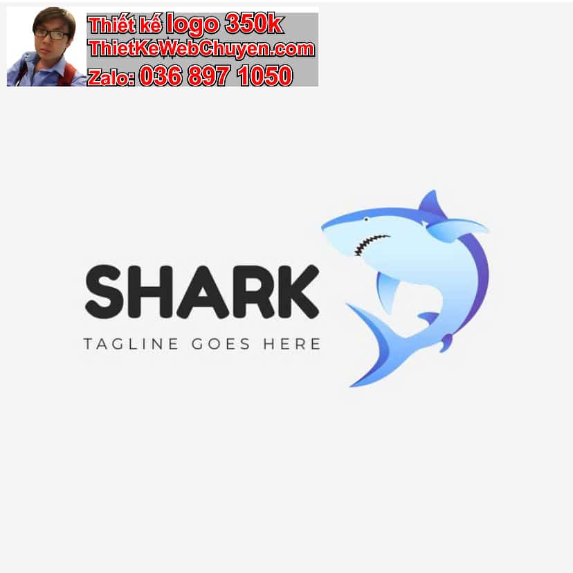 Thiết kế logo online cá mập
