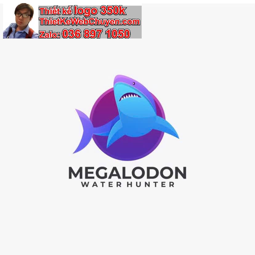 Thiết kế logo online cá mập