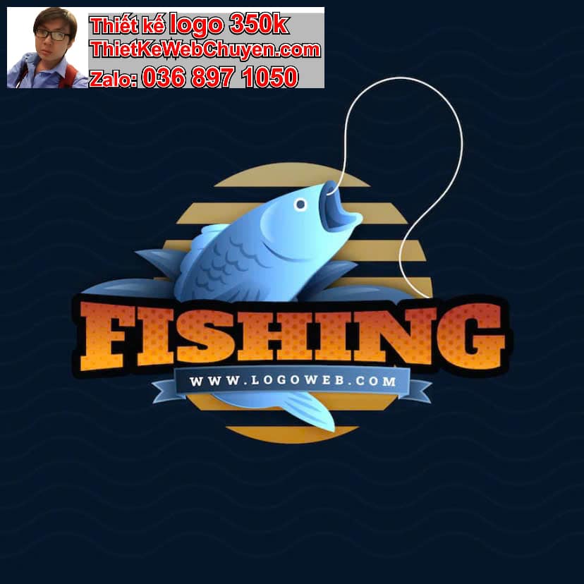 Thiết kế logo online câu cá 