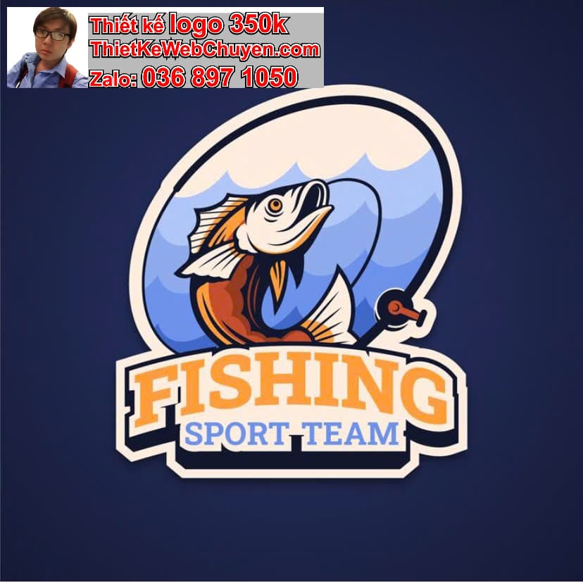 Thiết kế logo online câu cá 