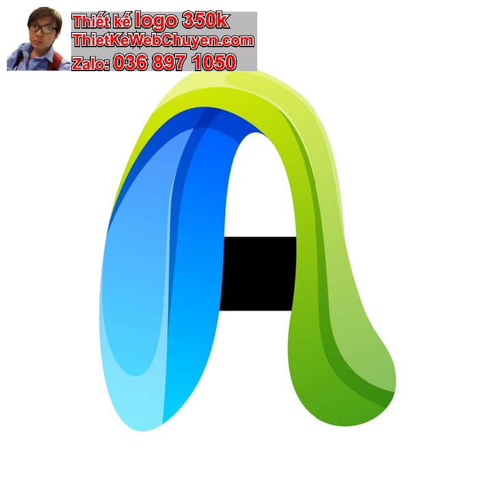 Thiết kế logo online chữ A cách điệu