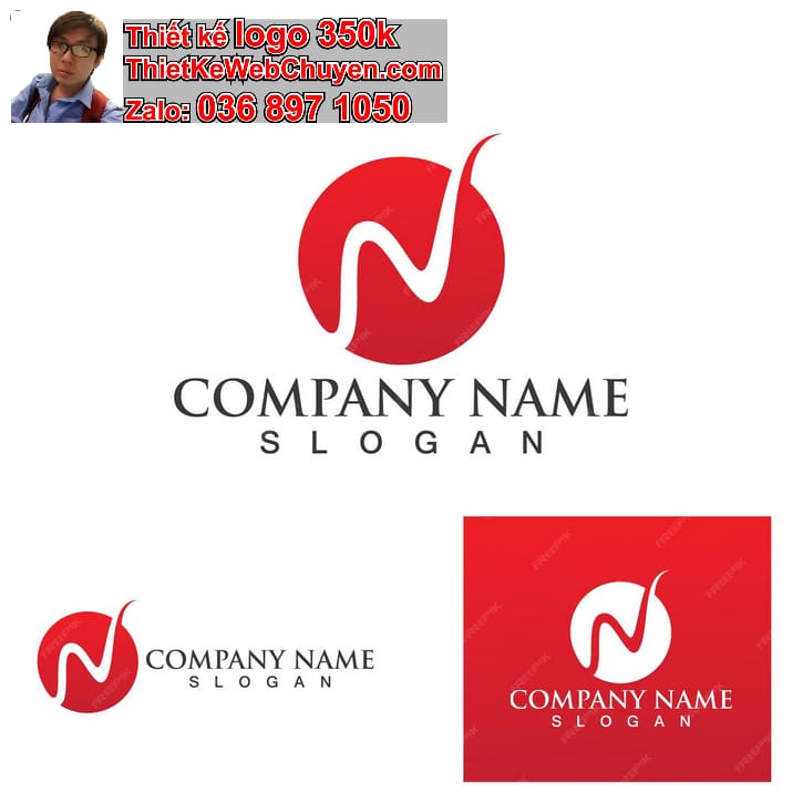 Thiết kế logo online chữ N cách điệu 