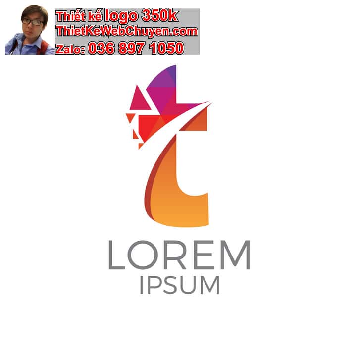 Thiết kế logo online chữ T cách điệu