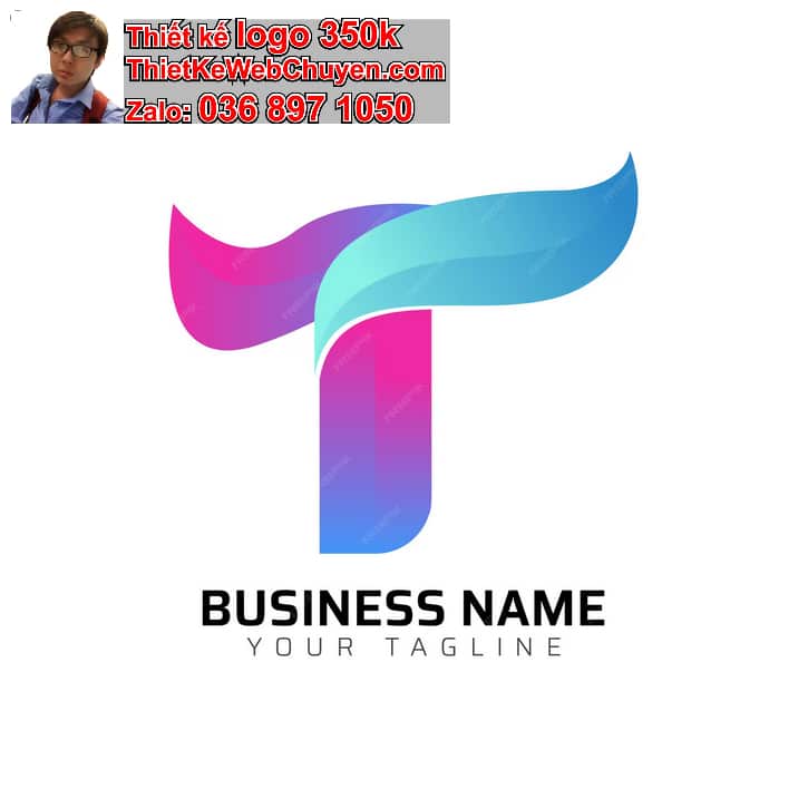 Thiết kế logo online chữ T cách điệu
