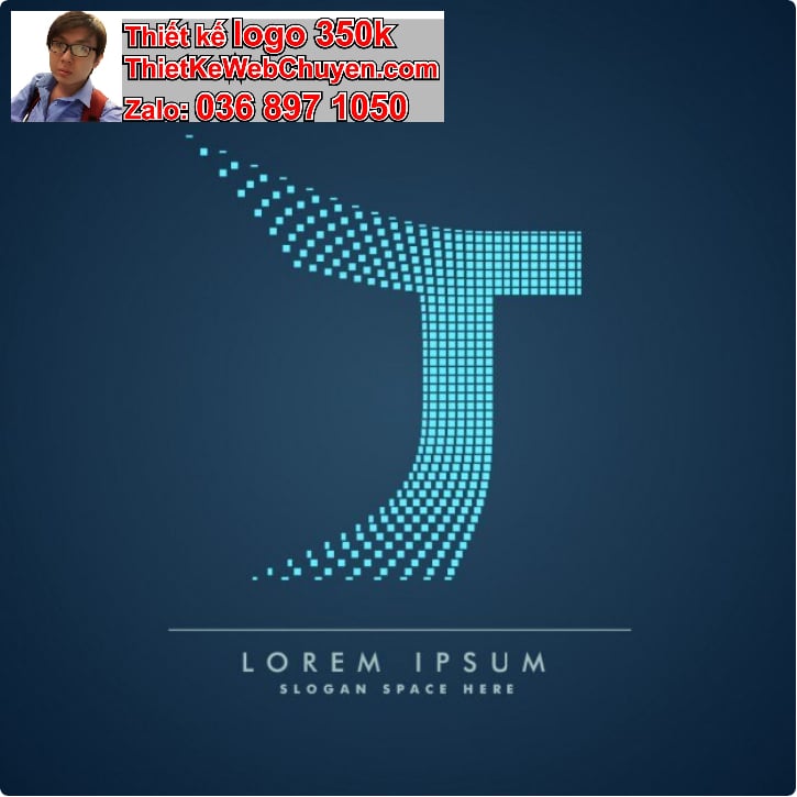 Thiết kế logo online chữ T cách điệu