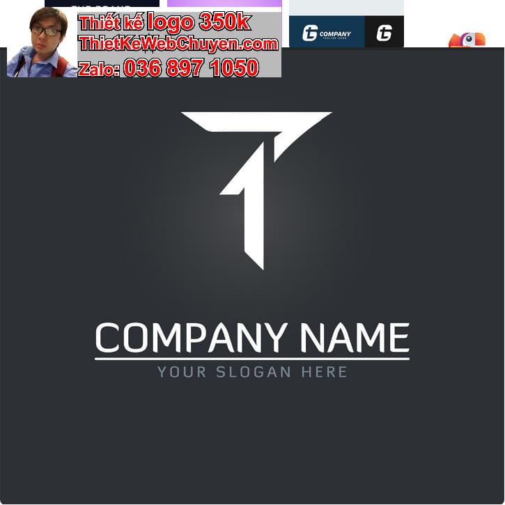 Thiết kế logo online chữ T cách điệu