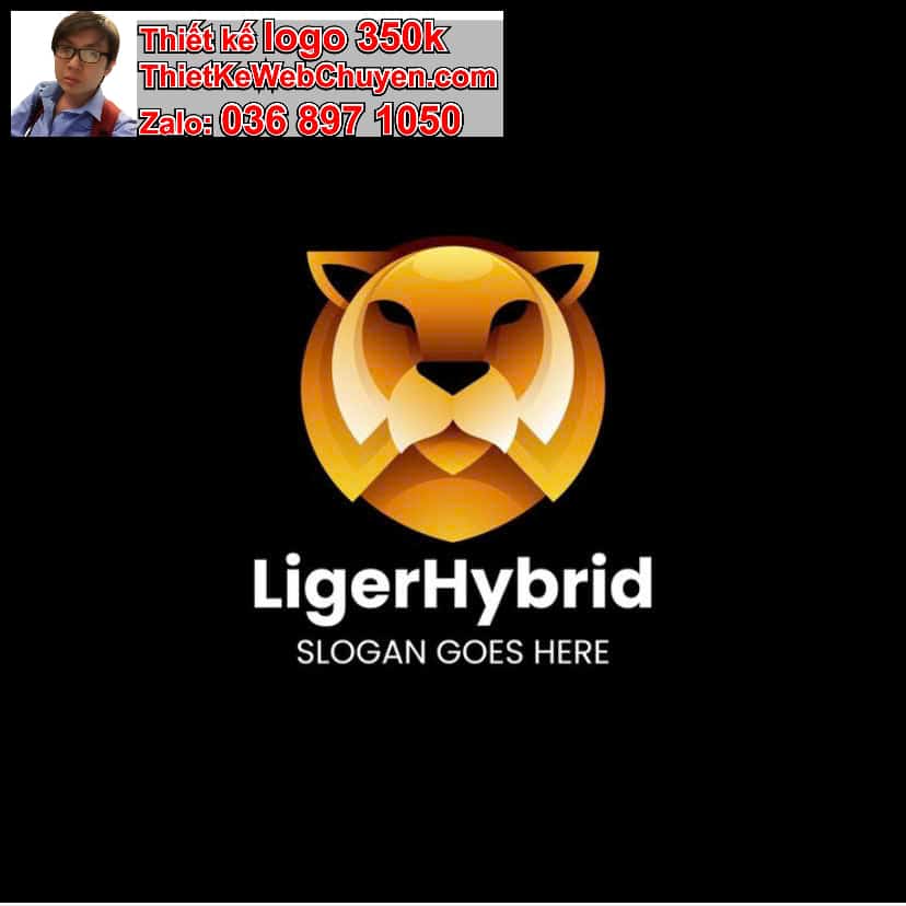 Thiết kế logo online con báo 