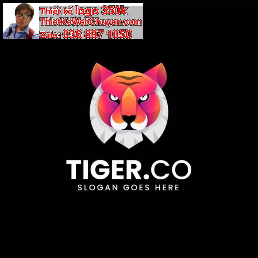 Thiết kế logo online con báo 