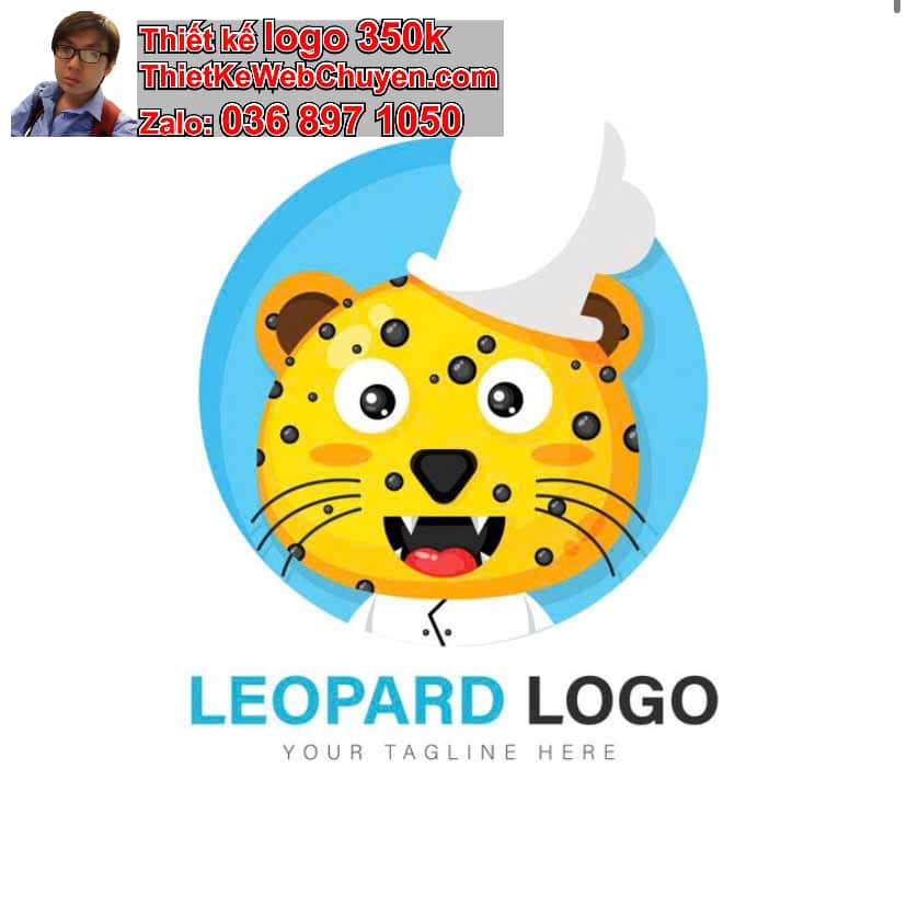 Thiết kế logo online con báo 