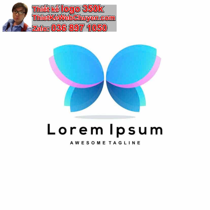 Thiết kế logo online con bướm 