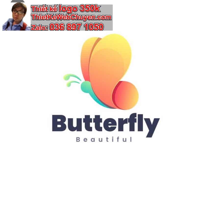 Thiết kế logo online con bướm 