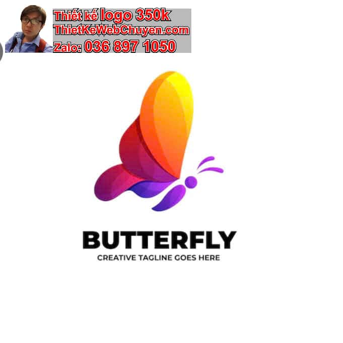 Thiết kế logo online con bướm 
