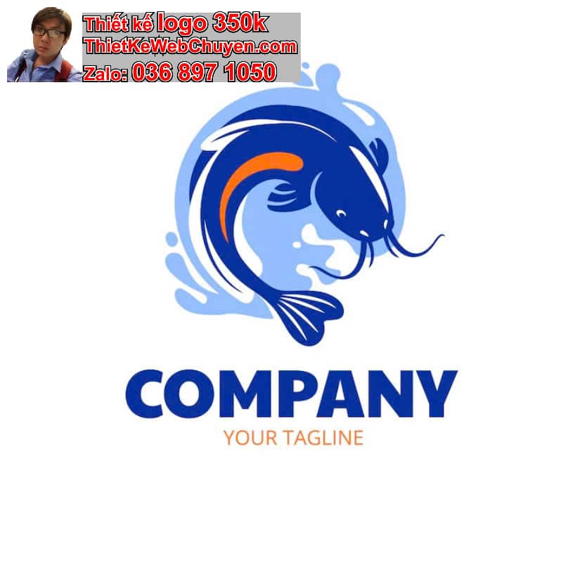 Thiết kế logo online con cá