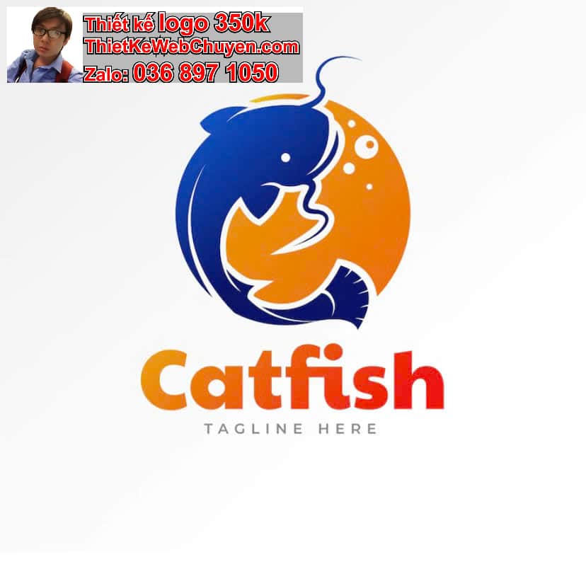 Thiết kế logo online con cá
