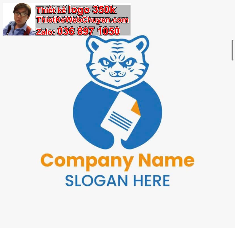 Thiết kế logo online con chó sói 