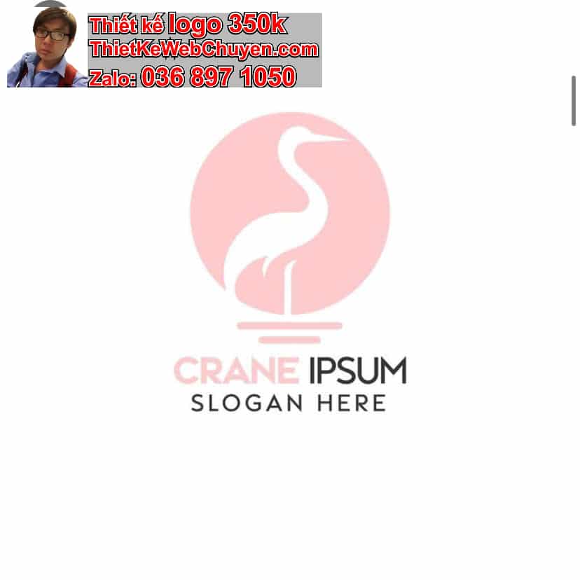 Thiết kế logo online con cò 