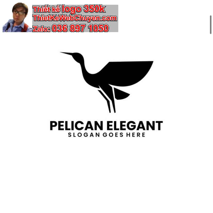 Thiết kế logo online con cò 