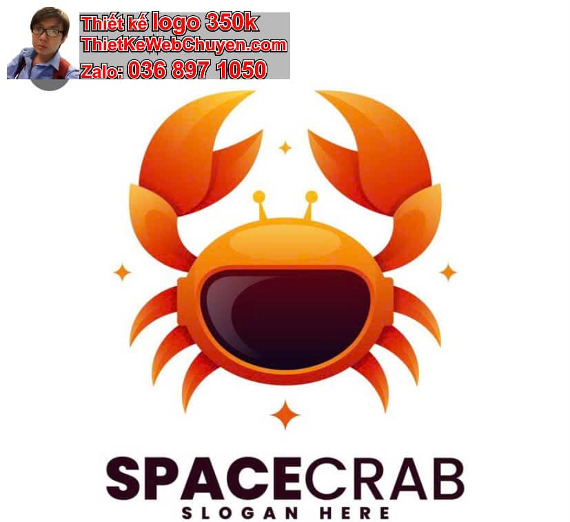 Thiết kế logo online con cua 