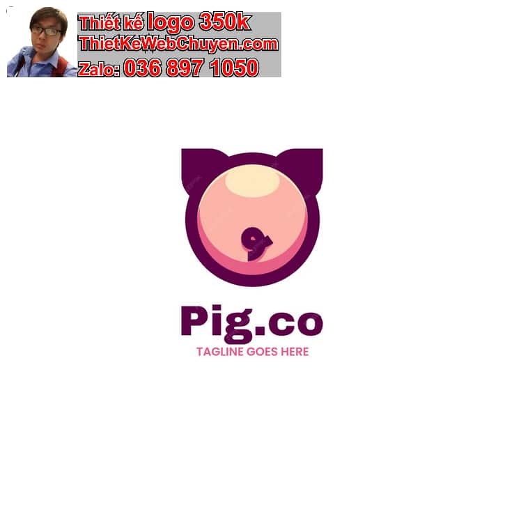 Thiết kế logo online con heo