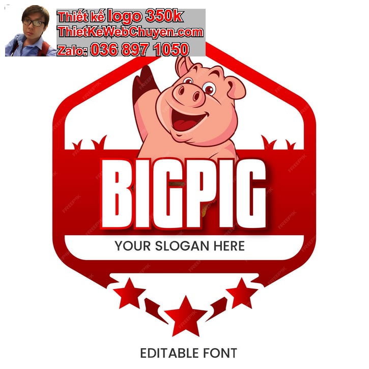 Thiết kế logo online con heo