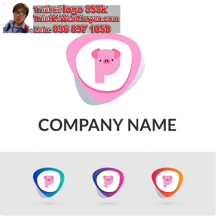 Thiết kế logo online con heo